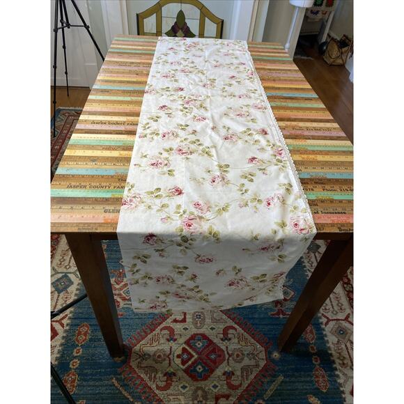 Piper & Wright Rosalie Valance Curtain Straight 86"x19 Floral Cottagecore Lace - Picture 12 of 12